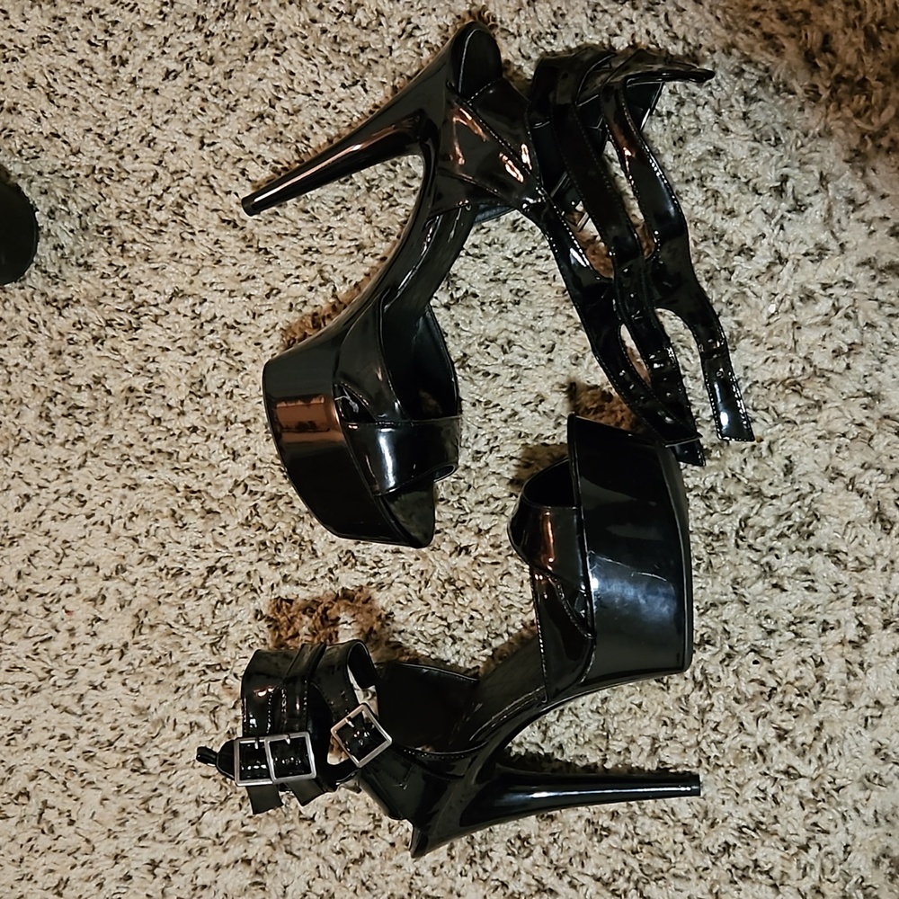 ELLIE STRAPPY PLATFORM HEELS SIZE 12 - Picture 3 of 8